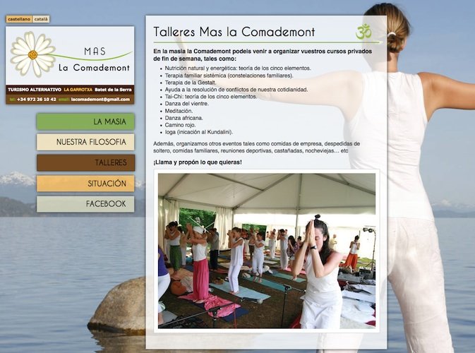 Mas la Comademont Website Design