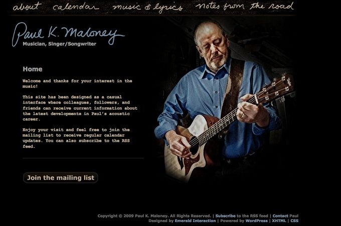 Paul K. Maloney Website Design